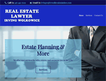 Tablet Screenshot of irvwolkrealestatelaw.com